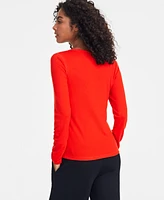 On 34th Women's Scoop-Neck Ribbed Long-Sleeve Top, Created for Macy's