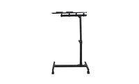 Slickblue Four-Wheel Multifunctional Black Computer Desk with Flat Surface and Lifting Mechanism for Versatile Use