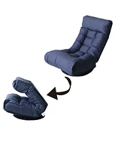 Slickblue Single Reclining Floor Chair Comfortable and Stylish Sofa for Relaxation