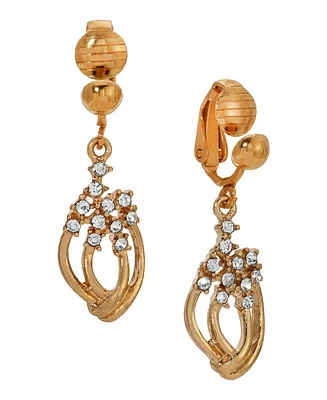 2028 Crystal Vintage Drop Clip Earrings