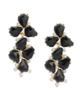 2028 Epoxy Multi Shape Stone Linear Earrings