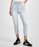 Indigo Rein Juniors' Curvy Cropped Mid-Rise Jeans