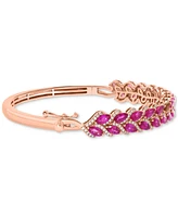 Effy Ruby (4-7/8 ct. t.w.) & Diamond (3/4 ct. t.w.) Bangle Bracelet in 14k Rose Gold