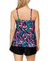 Island Escape Womens Capetown Underwire Tankini Top Pull On Swim Shorts Exclusively At Macys