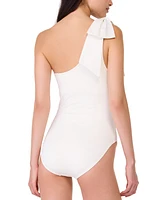 kate spade new york Women's One-Shoulder Bow-Tie Swimsuit