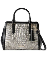 Brahmin Finley Azurine Large Leather Satchel