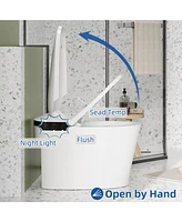 gaomon Smart Toilet, Auto Flush Smart Toilet, Modern Toilet for Bathroom, Elongated Smart Tankless Toilet with Heated Seat, Foot Sensor Operation, Aut