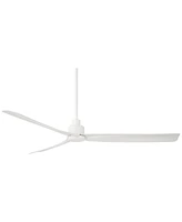 Casa Vieja 60" Sailplane Modern Industrial Indoor Outdoor Ceiling Fan 3 Blade Remote Control Matte White Finish Blades Bedroom Patio Living Room Kitch