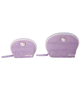 Hello Kitty Sanrio Purple Large and Small Dome Cosmetic Travel Bag