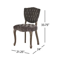 Kd Tufted Chair (Wthr)(Set Of 2)