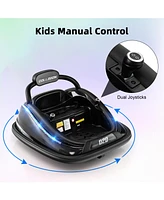 Hongge 12V Kids Bumper Car Ride on Toy with Remote Control and 360 Degree Spin Rotation