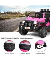 Hongge 12V 2-Seater Ride-On Truck with Remote Control, Storage, and Music Player