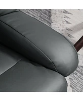 Massage Recliner Chair with Footstool, 360 Swivel Recliner, Gray