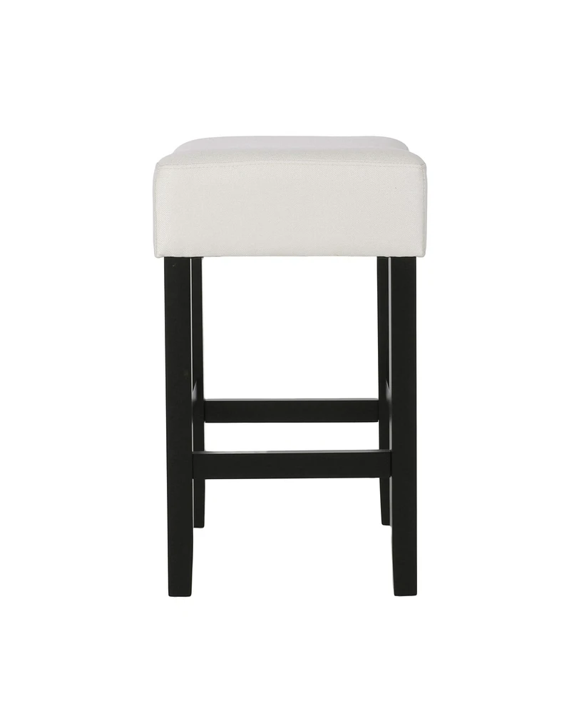 Streamdale Furniture Set Of 2, 26.75" Backless Leather Counter Height Barstool, Beige