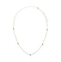 By Adina Eden Turquoise Multi Bezel Embedded Necklace 14K