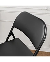 gaomon 4 Pack Folding Chairs with Padded Cushions, Padded Foldable Chair Hold Up to 350 Pounds
