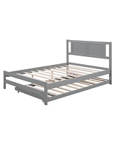 Slickblue Platform Bed with Adjustable Trundle for Versatile Sleep Solutions and Space Efficiency