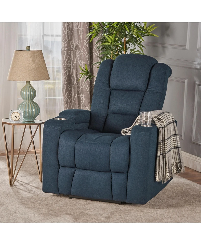 Streamdale Furniture 33" Wide Power Standard Recliner Chair With Arm Storage With Usb