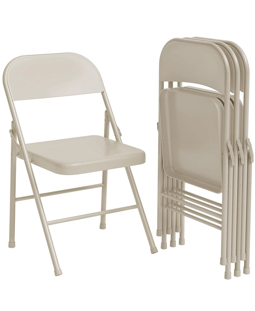 gaomon Folding Chairs Set of 4, Foldable Chairs with Metal Frame Hold Up to 350 Pounds