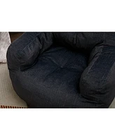 Slickblue Soft Velvet Fabric Bean Bag Chair Filled with Memory Foam for Ultimate Comfort and Support