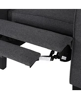Smoke Fabric Push Back Chair For Elegant Home Decor