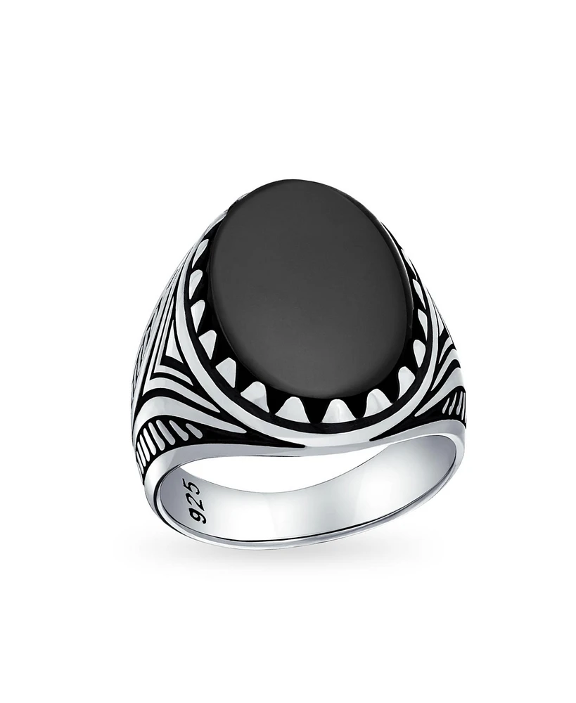 Bling Jewelry Natural Stone Oval Cabochon Western Claw Ring Sterling Silver