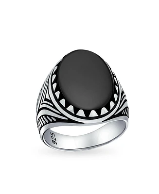 Bling Jewelry Natural Stone Oval Cabochon Western Claw Ring Sterling Silver