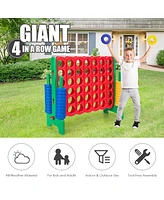 Sugift Jumbo 4-to-Score Giant Game Set with 42 Jumbo Rings and Quick-Release Slider-Green
