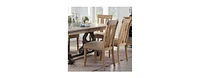 Streamdale Furniture Nathaniel Side Chair (Set-2), Slatted Back, Fabric & Maple (2Pc/1Ctn)