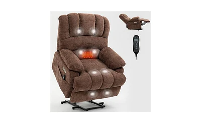 Slickblue Recliner Chair with 8-Point Vibration Massage and Lumbar Heating for Ultimate Comfort and Relaxation