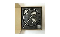 Slickblue Brushed Silver Bathroom Accessories Set with Robe Hooks and Towel Ring for Modern Decor