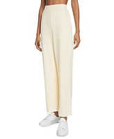 Three Dots Women's Nova Solid-Color Wide-Leg Pull-On Pants