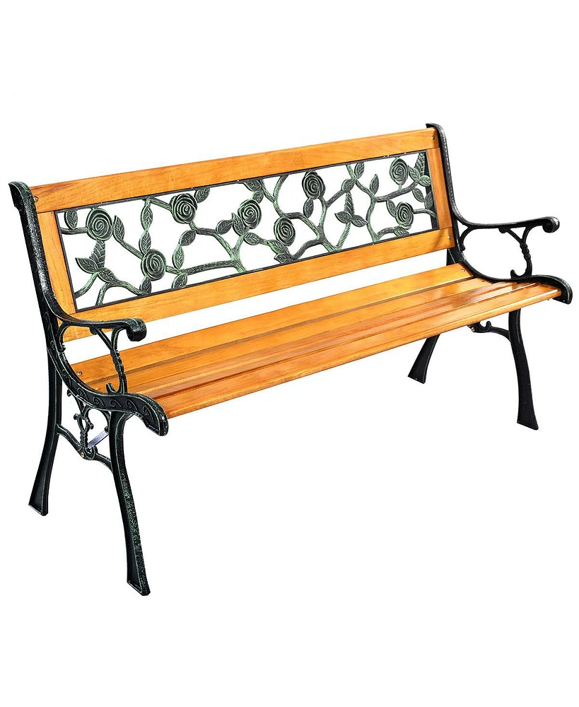 Sugift 49 1/2 Inch Patio Park Garden Porch Chair Bench