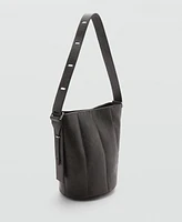 Mango Women's Leather Effect Bucket Bag