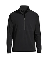 Lands' End Men's Thermacheck 100 Fleece Quarter Zip Pullover Top