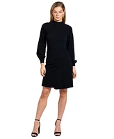 Sam Edelman Women's Mock Neck Long-Sleeve Sweater Dress