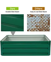 Sugift 40 Inch x 32 Inch Patio Raised Garden Bed for Vegetable Flower Planting