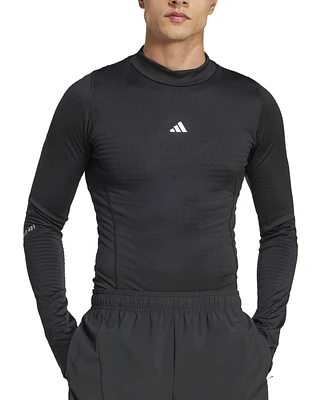 adidas Men's Techfit Cold.Rdy Moisture-Wicking Long-Sleeve Base-Layer Training T-Shirt