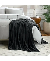 Bare Home Textured Micro plush Fleece Twin/Twin Xl Blanket