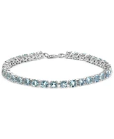 Effy Aquamarine (7-1/2 ct. t.w.) Tennis Bracelet in Sterling Silver