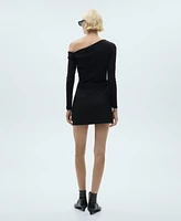 Mango Women's Asymmetrical Combined Dress