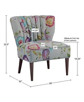 Lindley Floral Fabric Accent Chair