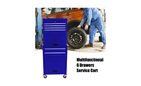 Slickblue High Capacity 6-Drawer Rolling Tool Chest with Wheels for Easy Storage and Mobility