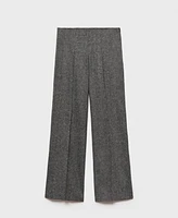 Mango Women's Marbled Wool Suit Pants