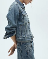 Mango Women's Pocketed Denim Jacket