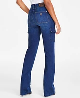 Guess Women's Cargo Mini Bootcut Jeans