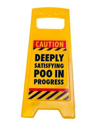 Boxer Gifts Satisfying Poo Gag Warning Sign