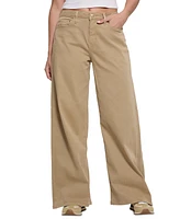 Guess Women's Bellflower Mid-Rise Wide-Leg Jeans