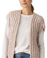 Sanctuary Women's Chunky Open-Front Sweater Vest