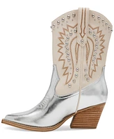 Dv Dolce Vita Women's Aledo Contrast Stitch Studded Cowboy Boots